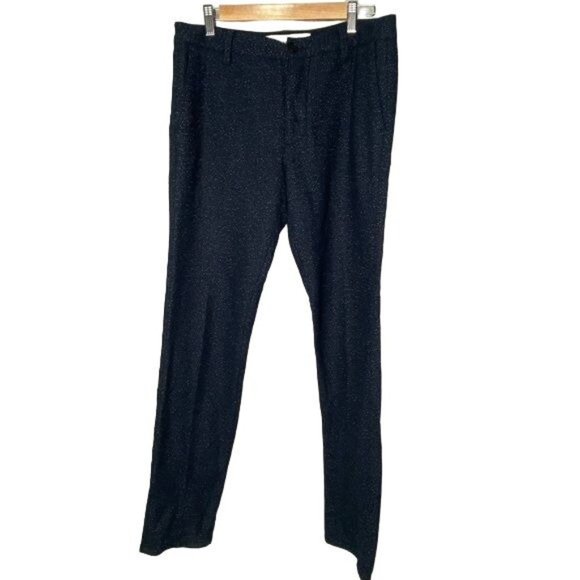Top man mens wool blend pants slacks navy blue size 32x32 - Picture 1 of 8